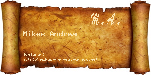 Mikes Andrea névjegykártya