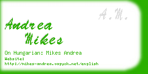 andrea mikes business card